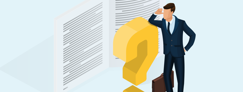 Man with question mark